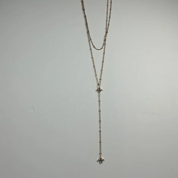 Dainty Delicate LayereClover Collarbone Lariat Style Hypoallergenic Necklace - Picture 12 of 13